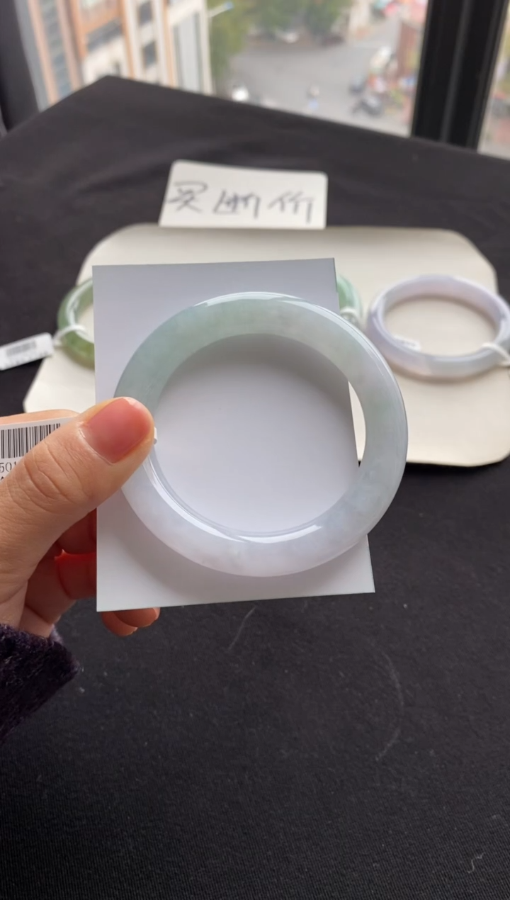 【闪购商品】翡翠手镯（圆镯）未镶嵌53圆条--不退不换
