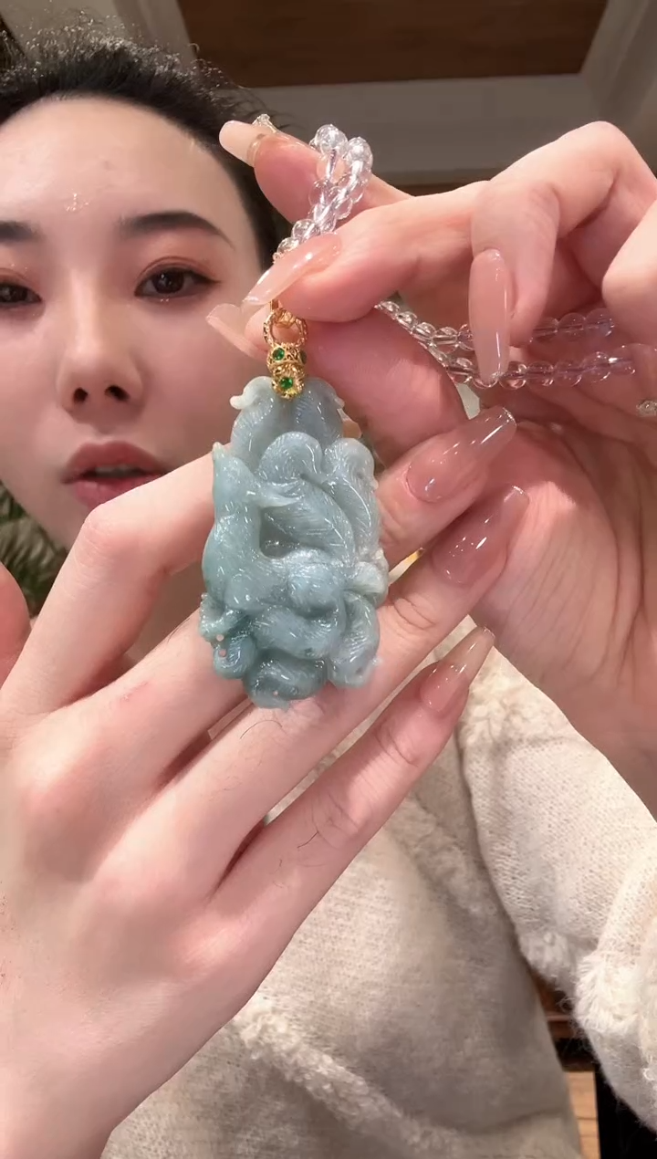 【闪购商品】翡翠颈饰未镶嵌国风