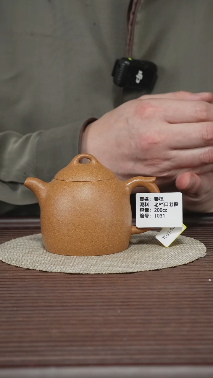茶壶紫砂T031 老宕口老段泥 秦权 200cc