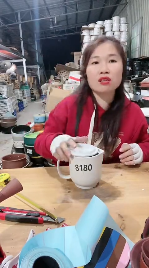 【闪购商品】8180瑕疵色差白色明火杯
