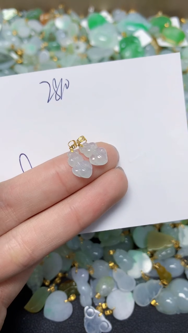 【闪购商品】翡翠颈饰18K金镶嵌 天然翡翠A货