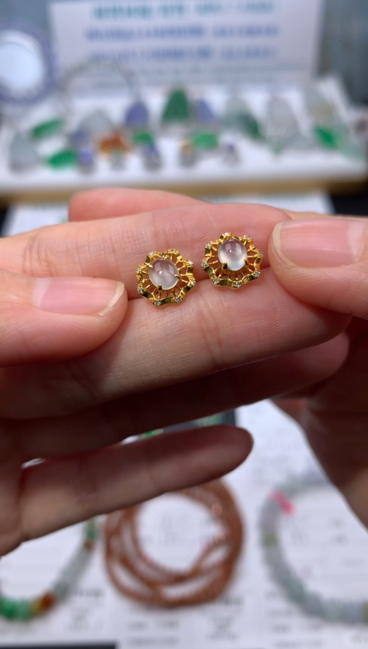 【闪购商品】定制翡翠18K金镶嵌模式推广期24小时鉴赏期