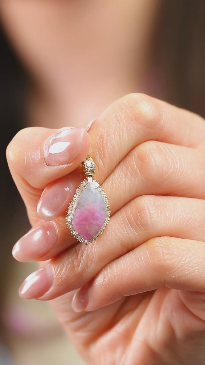 苏纪石（舒俱来）18K金镶嵌吊坠(不含链)64