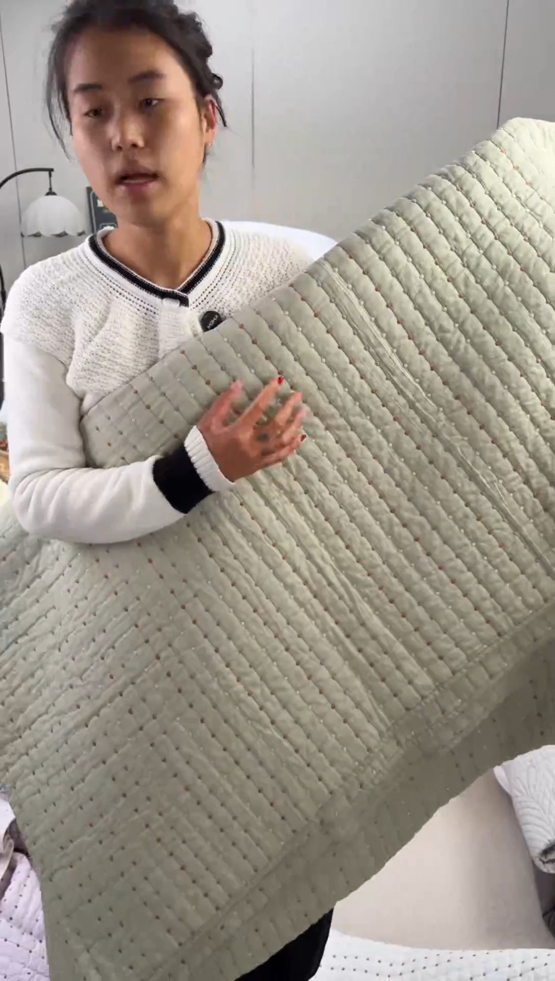 棉纯棉抹茶240*270单床盖