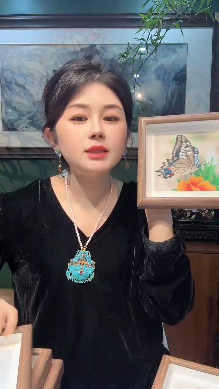 横款非遗苏绣手工刺绣摆台