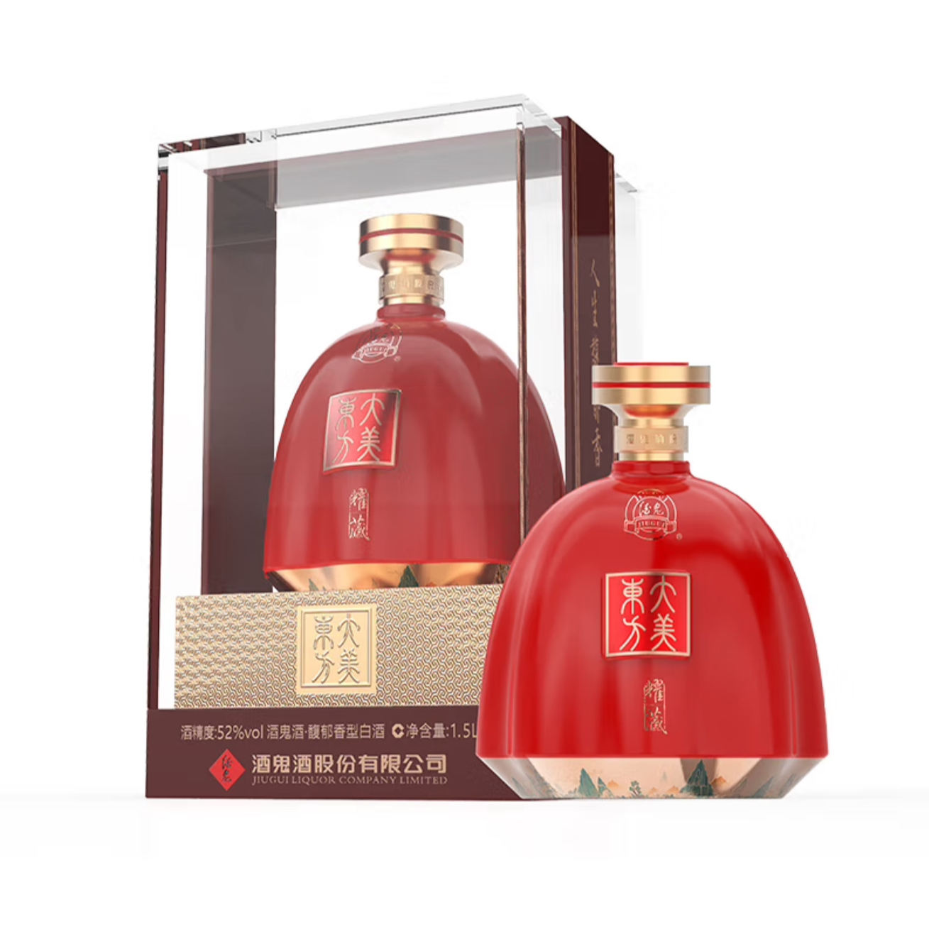 酒鬼·大美东方 馥郁香型白酒 2023年 1瓶装52度1.5L