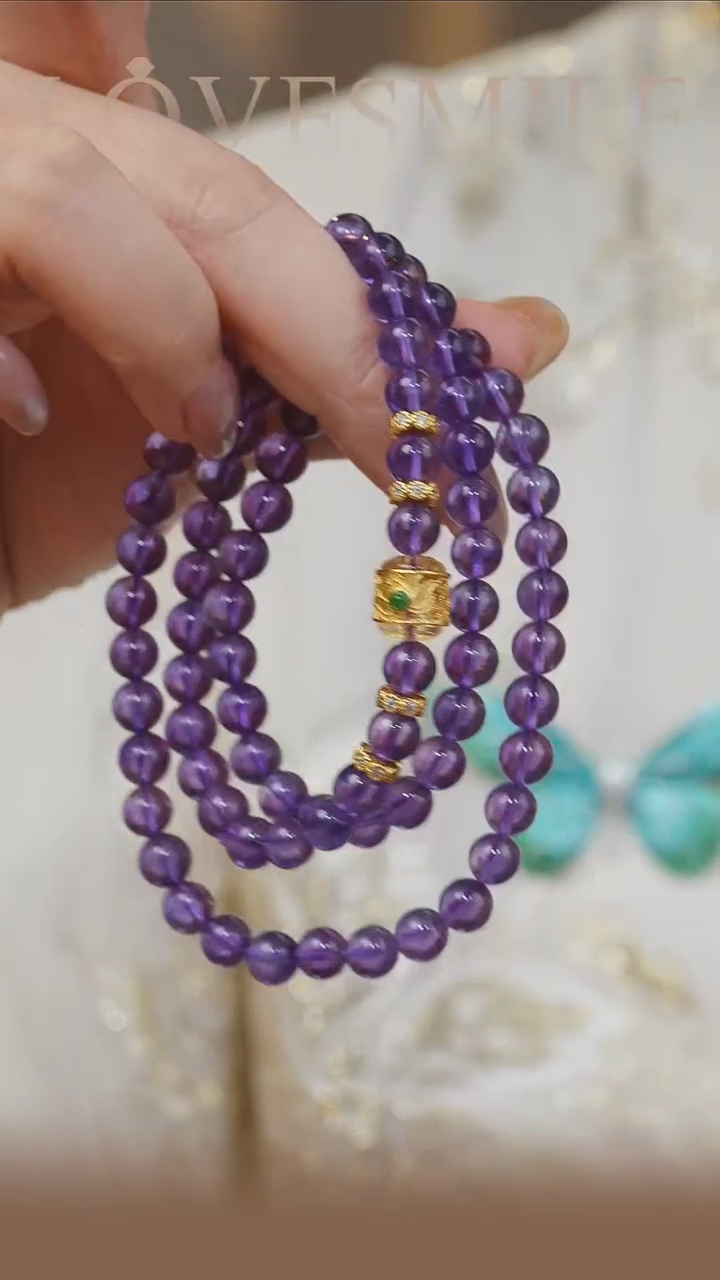 未镶嵌项链紫晶010