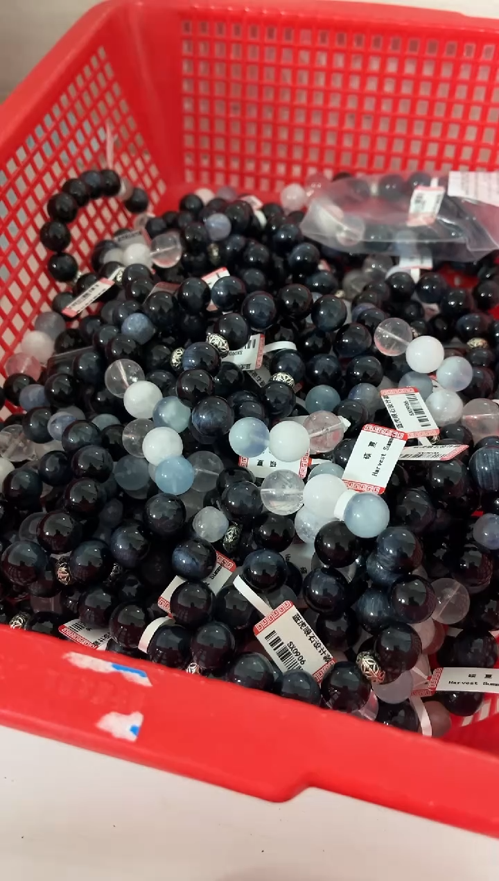 未镶嵌手链木变石（虎睛石）17-95蓝虎眼石手串多样性发其一