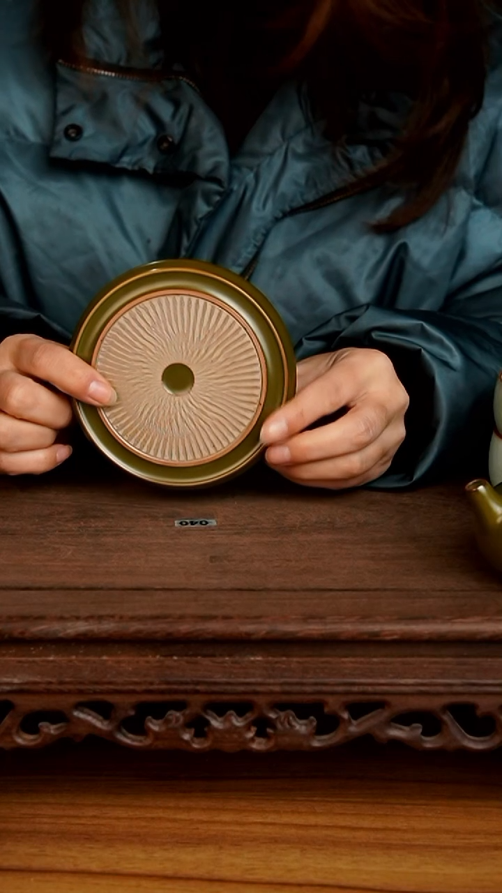 杯茶叶末重工杯垫微微不完美