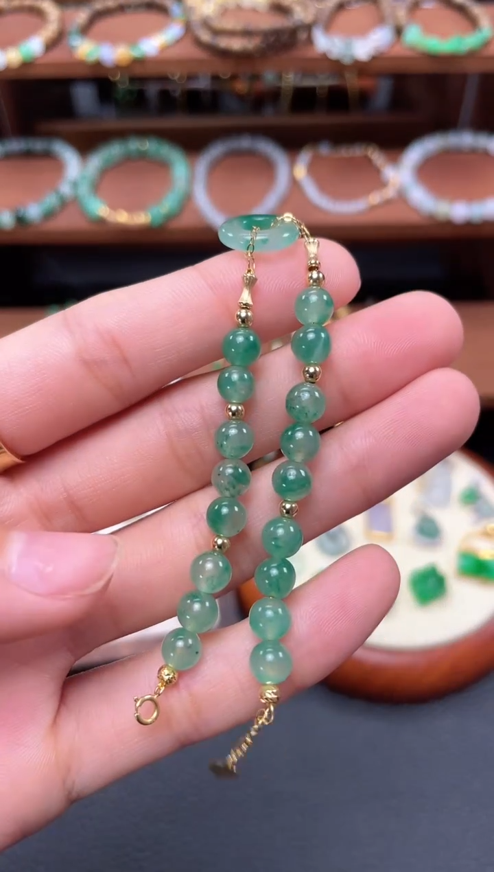 【闪购商品】石英质玉套链未镶嵌一个  JK726