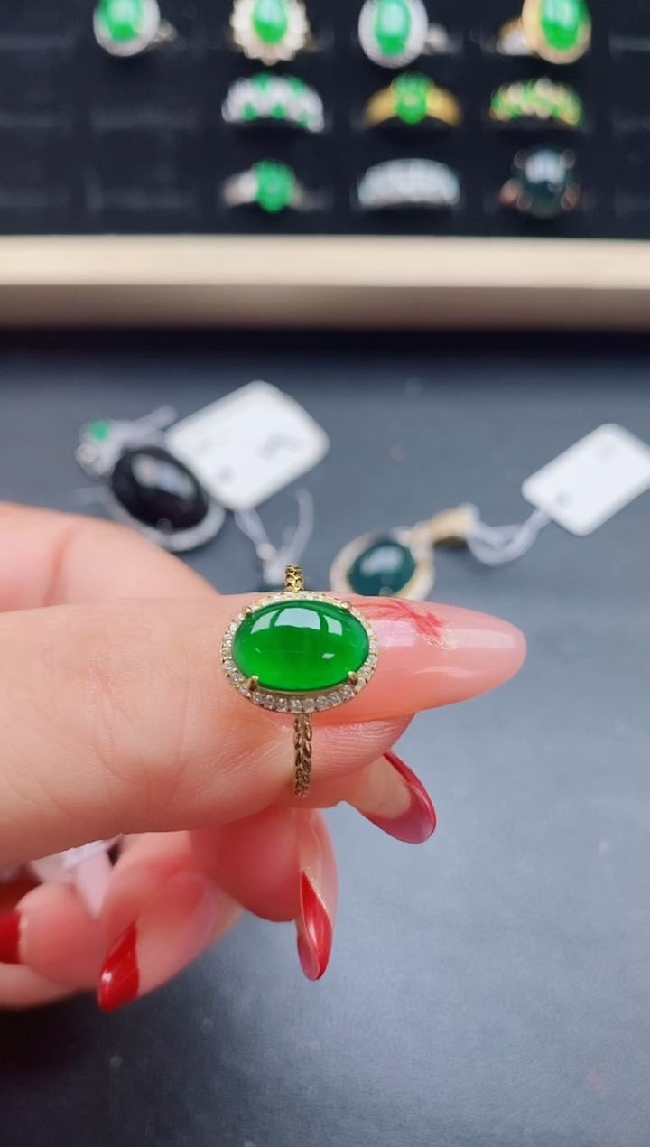 【闪购商品】翡翠戒指银S925镶嵌321321