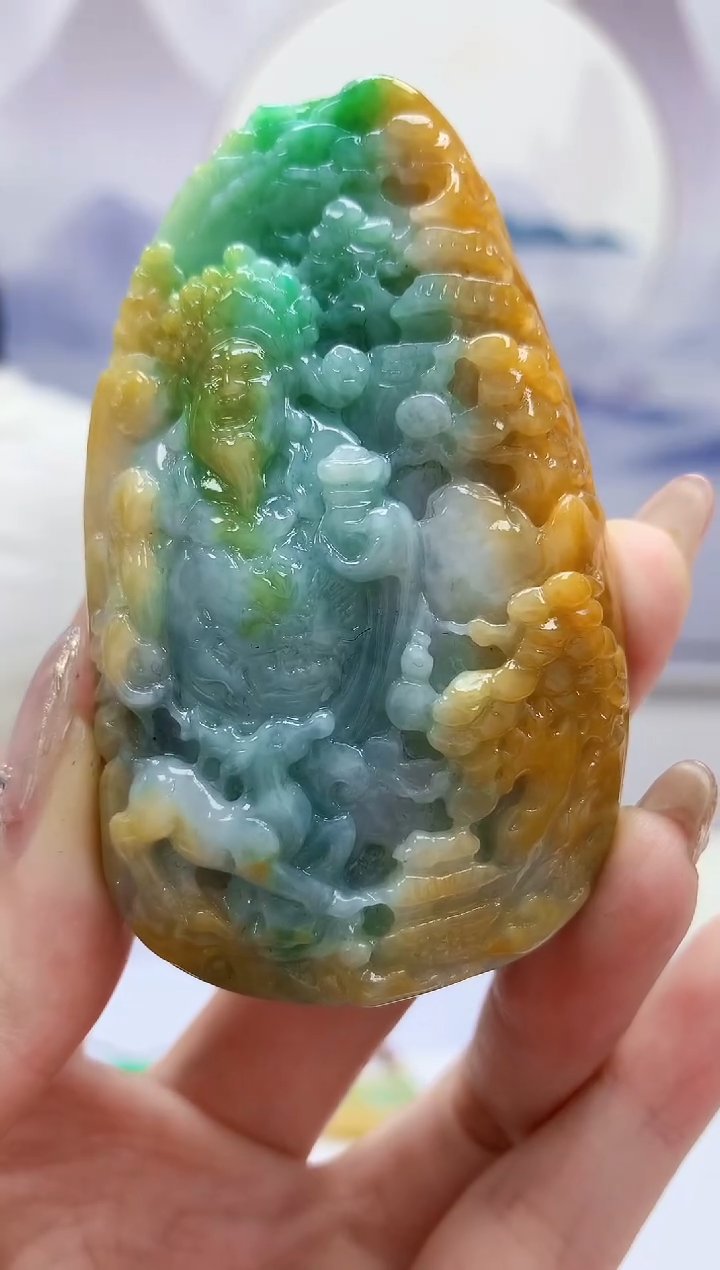 【闪购商品】定制翡翠未镶嵌4925jw-毛货挂件99