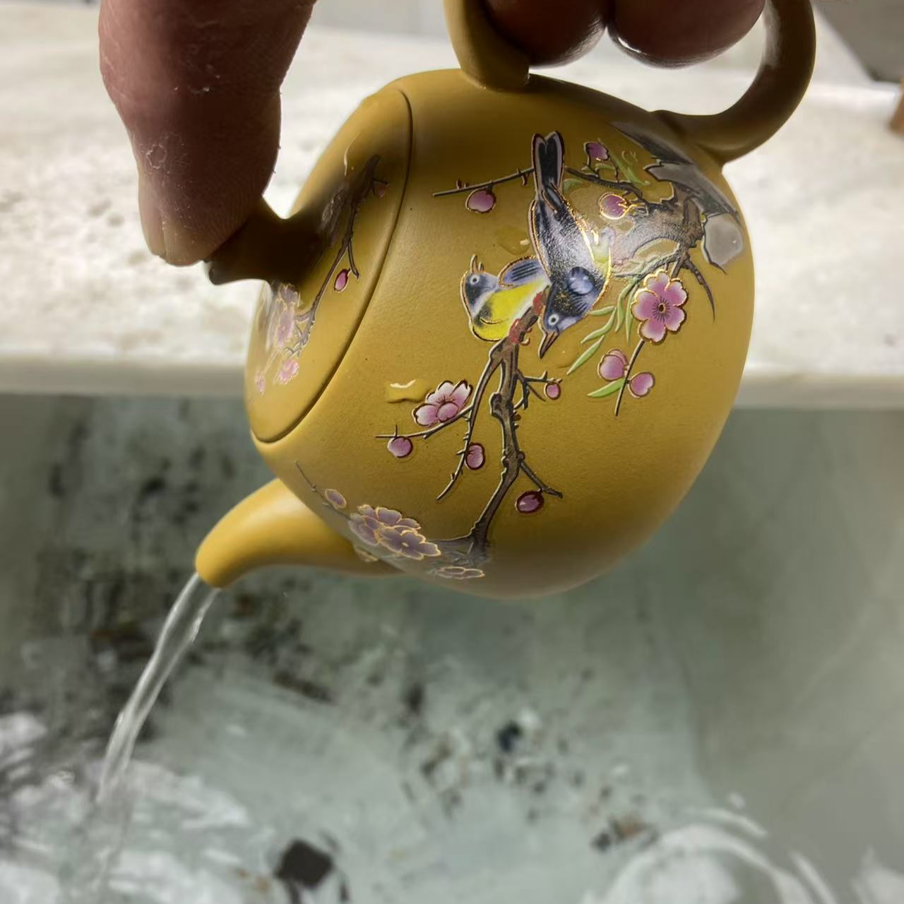 【闪购商品】W黄段泥喜上眉梢（遇热变色）井栏壶