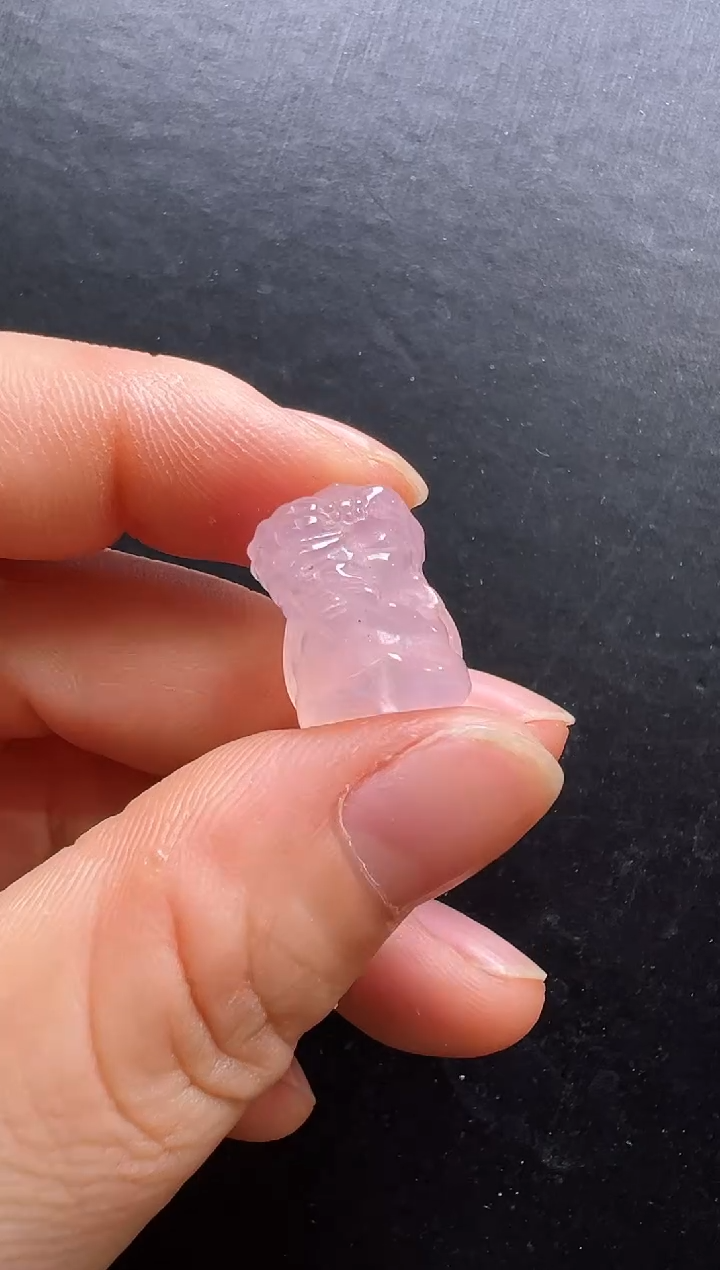 未镶嵌珠宝半成品水晶粉水晶前世今生扎基  BB0641 