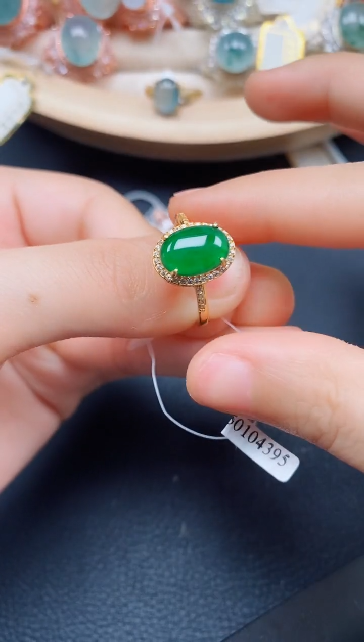 【闪购商品】翡翠戒指银S925镶嵌翡翠