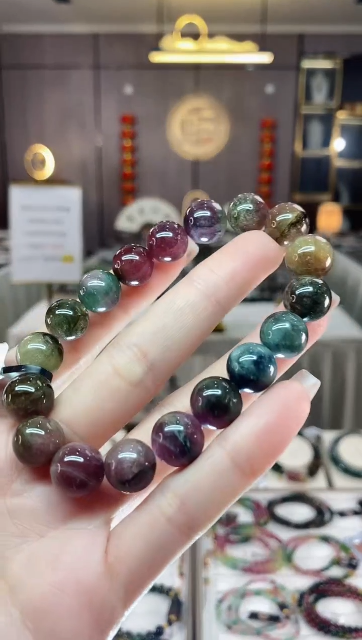 【闪购商品】碧玺西瓜单圈手串11mm+未镶嵌一物一证dan