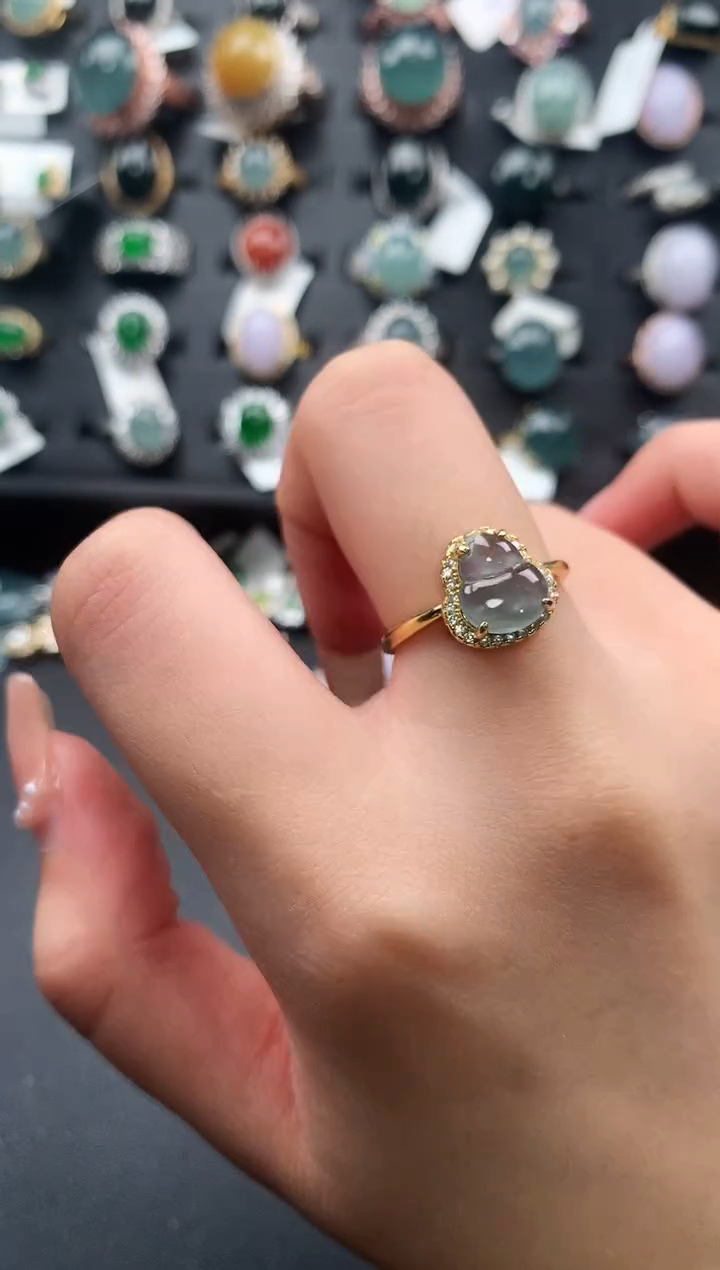 【闪购商品】翡翠戒指银S925镶嵌51241