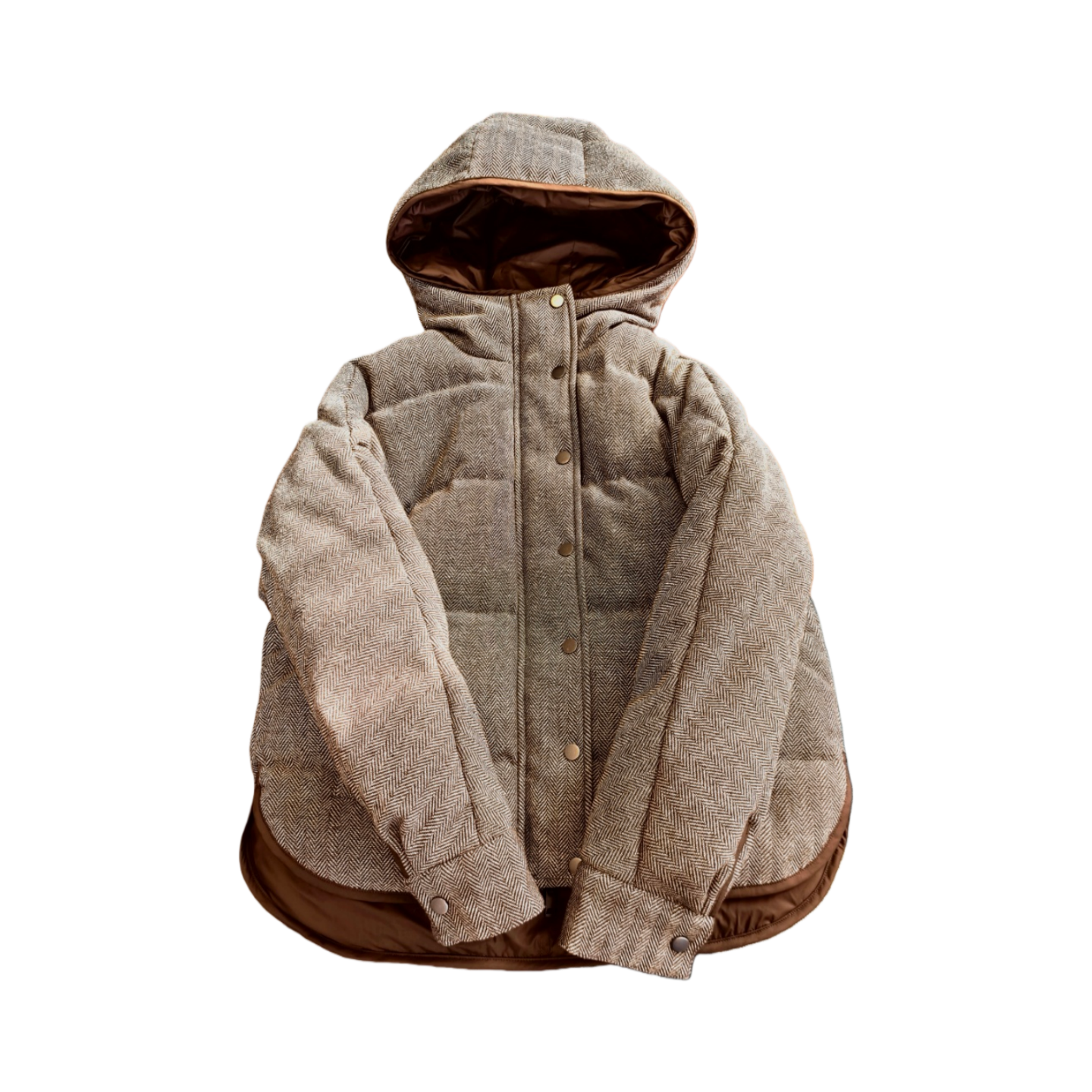 BY 43025冬季新款高端两面穿连帽老钱风羽绒服