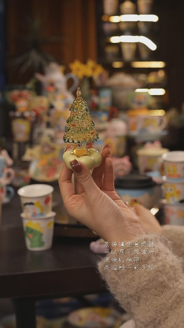 随机景德镇釉下彩绘设计师款式陶瓷