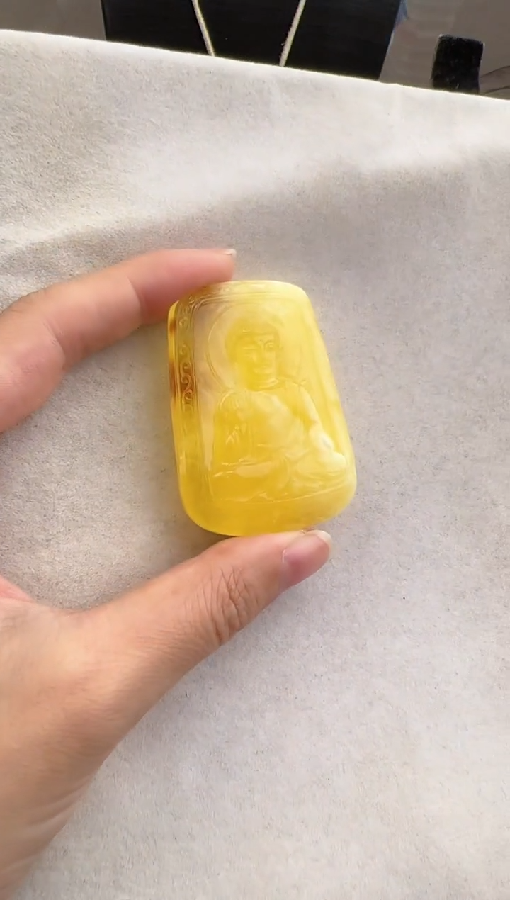 【闪购商品】定制琥珀未镶嵌10116073-阿尼陀佛