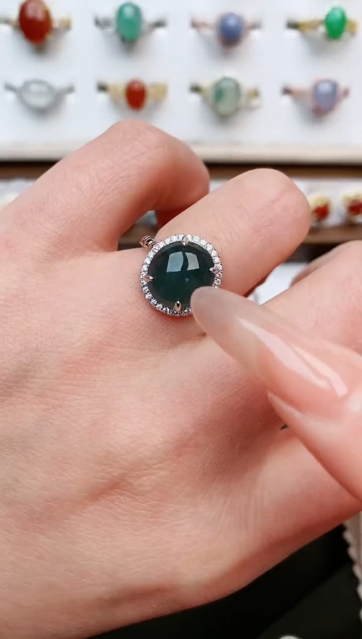 【闪购商品】翡翠戒指银S925镶嵌....