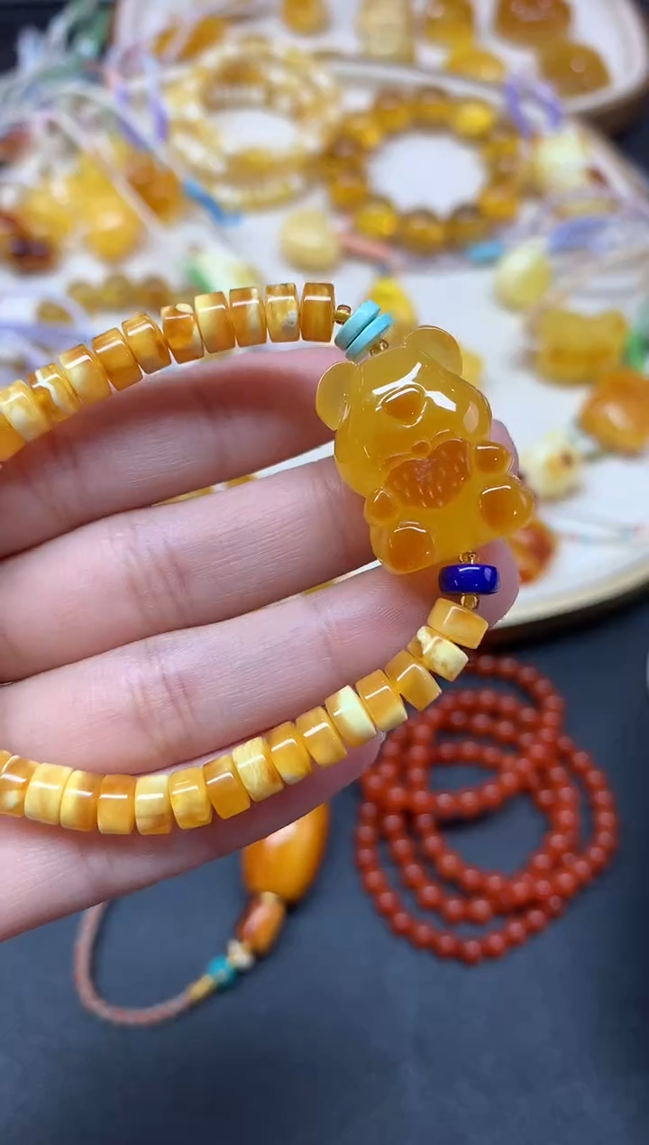 【闪购商品】蜜蜡裸石未镶嵌手串A199|1280