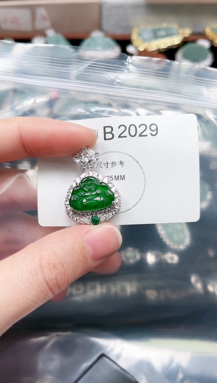 【闪购商品】翡翠颈饰未镶嵌2029赠皮绳
