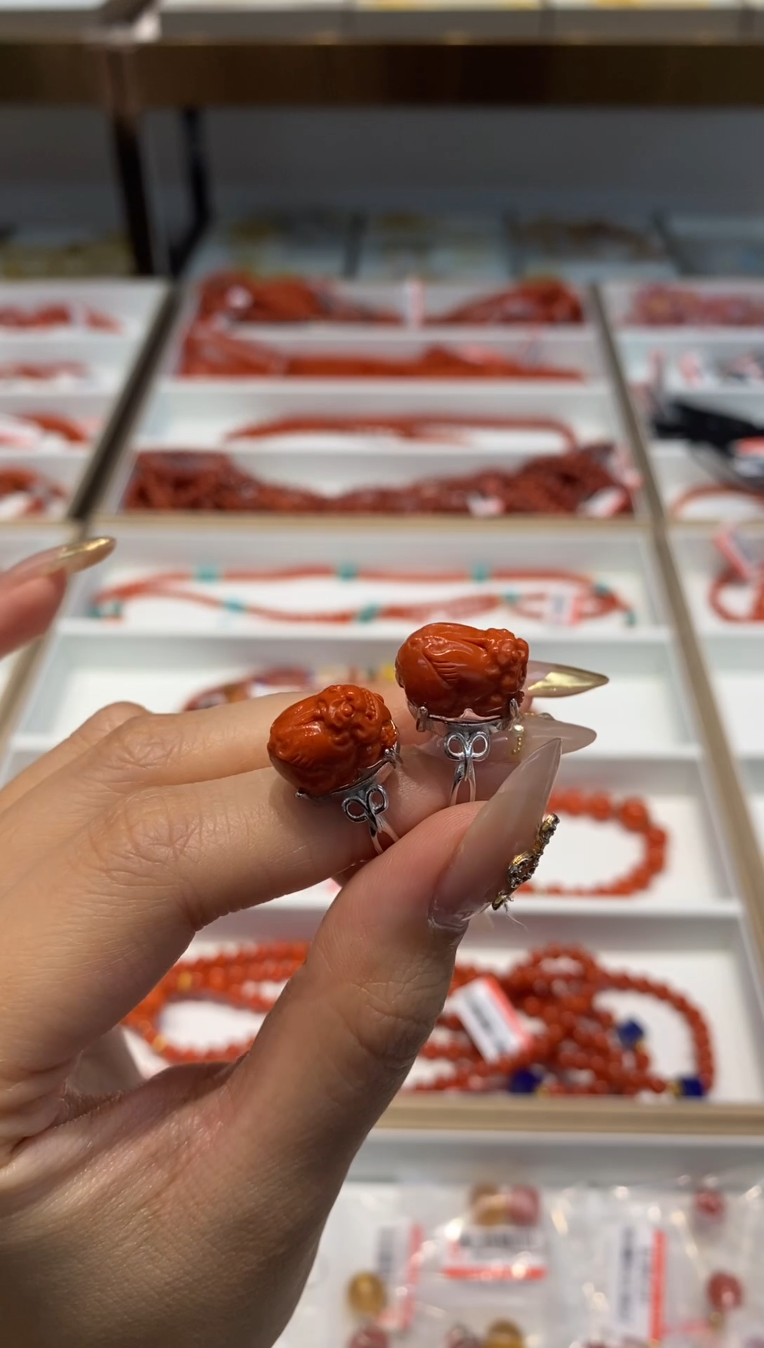 【闪购商品】南红玛瑙戒指银S925镶嵌戒指（多样式发其一）