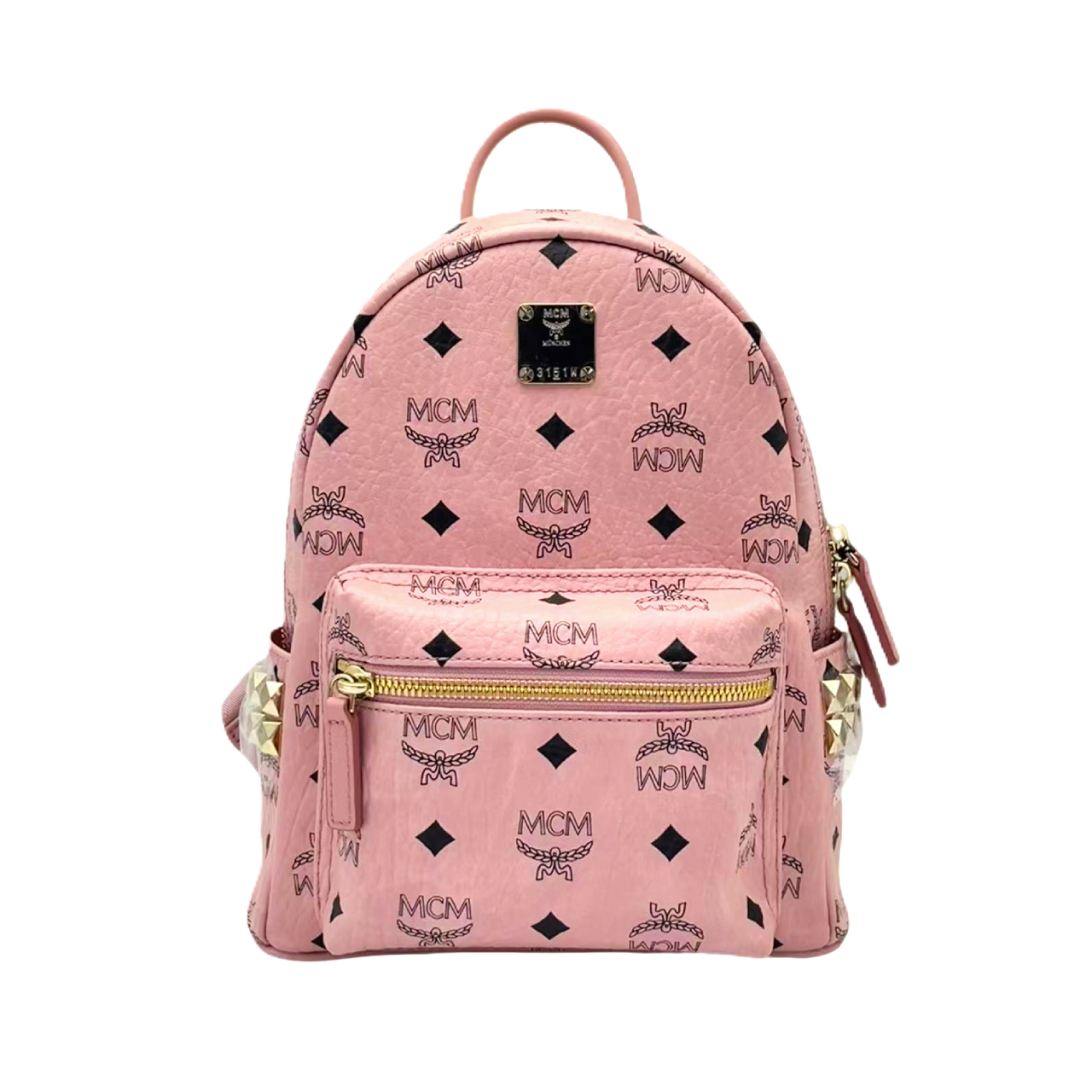 95新 MCM 双肩包mini樱花粉/JM0245