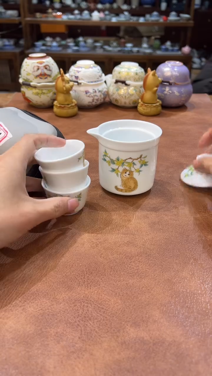 真的很便宜会开片的旅行茶具