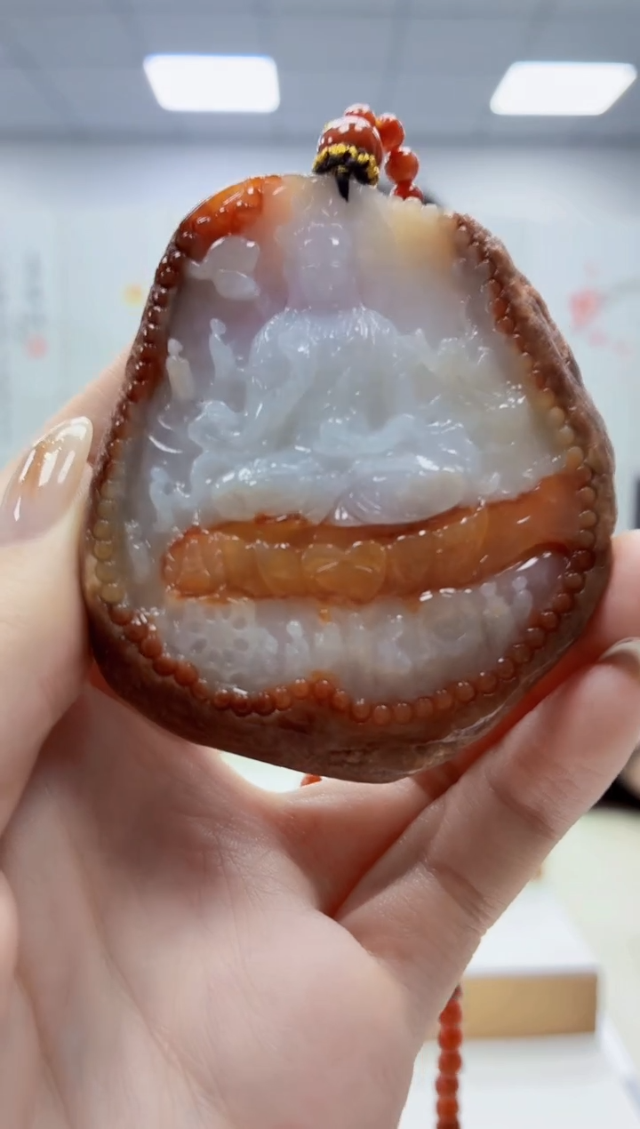 未镶嵌定制翡翠4812jw-毛货挂件56赠珠链