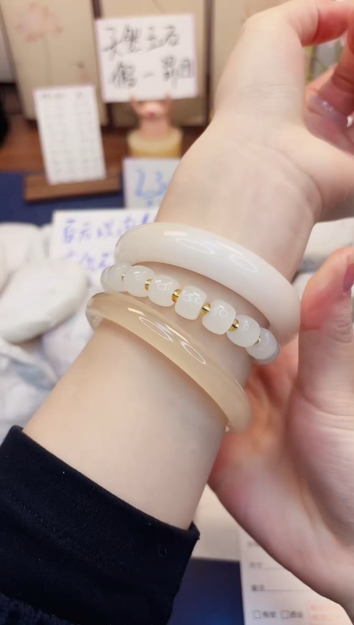 【闪购商品】石英质玉手镯未镶嵌21-财气镯-圈口58