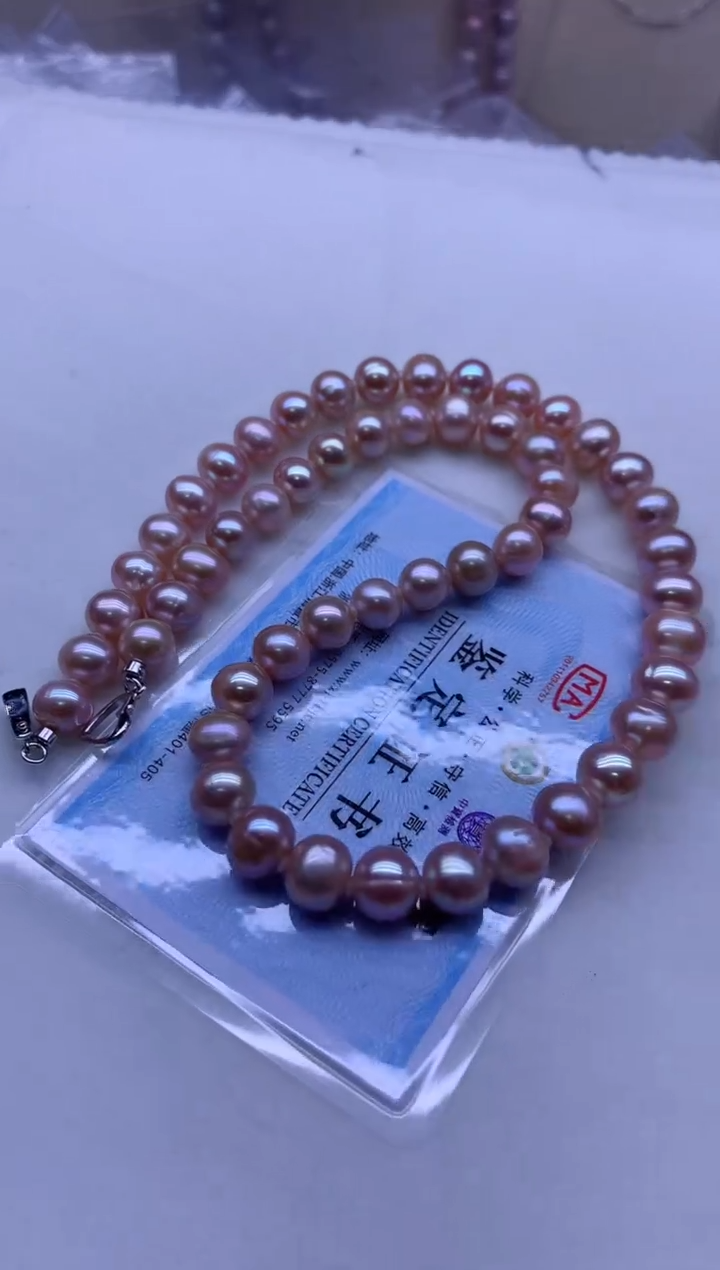 【闪购商品】淡水珍珠项链银S925镶嵌淡水珍珠项链