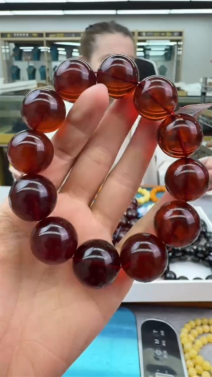 【闪购商品】琥珀手链未镶嵌29秒拍号