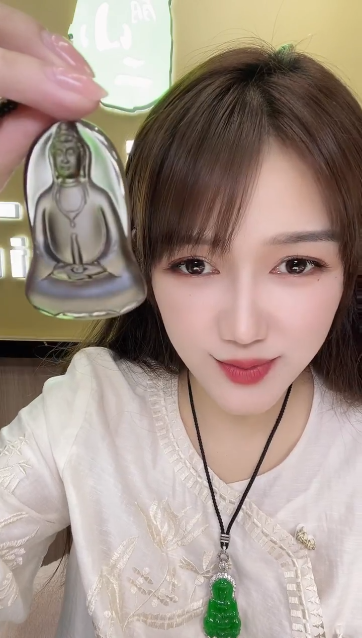 未镶嵌黑曜岩颈饰356664/黑曜石素衣观音  多样性一件发