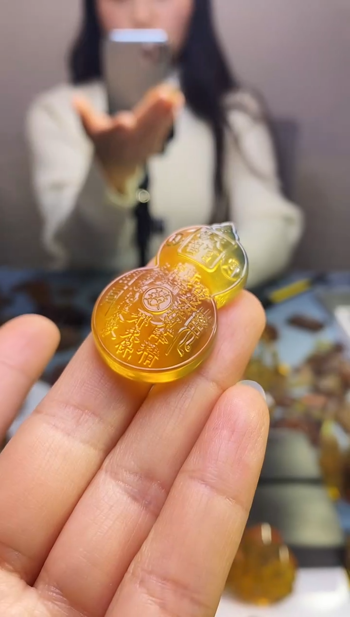 【闪购商品】琥珀颈饰未镶嵌SN1-96（山鬼葫芦）