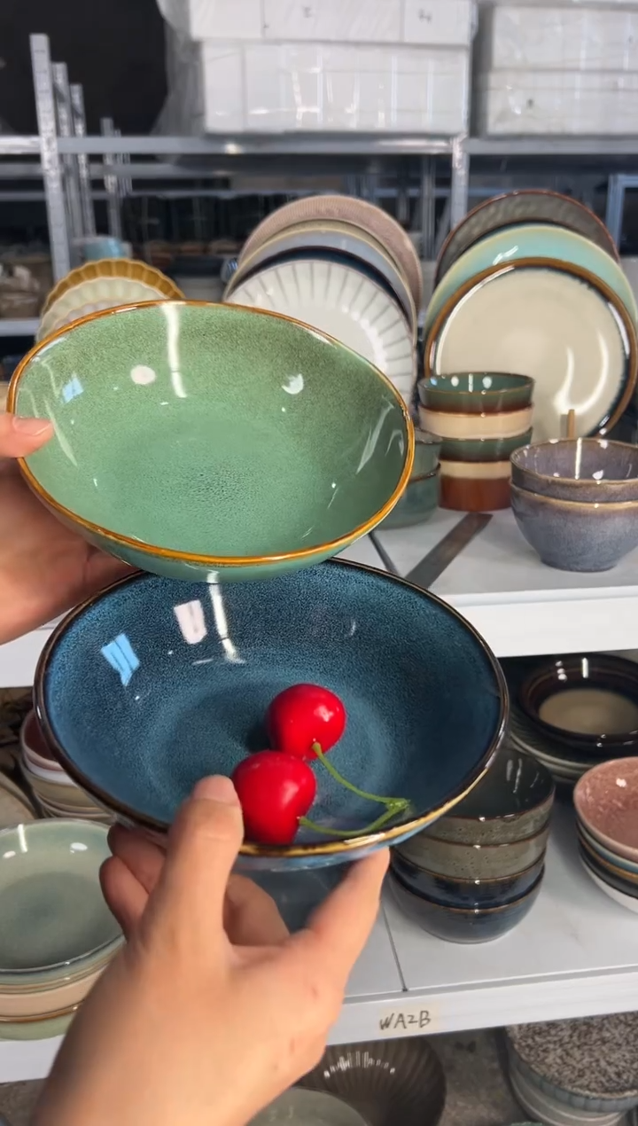 陶瓷外贸尾货瑕疵满20包邮X2 菜碗组合