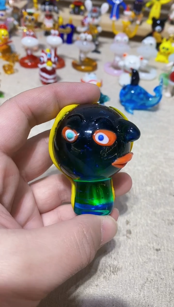 【闪购商品】琉璃手工艺品人头摆件
