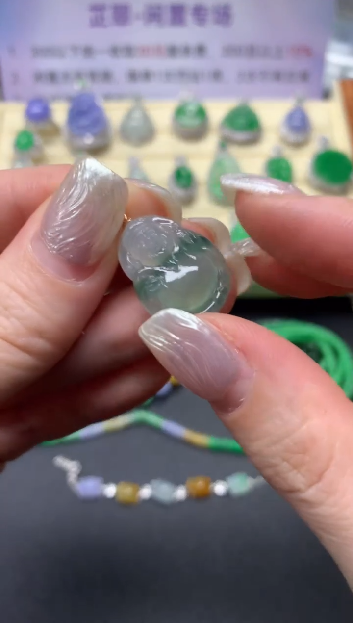 【闪购商品】翡翠吊坠(不含链)18K金镶嵌吊坠|1400+140