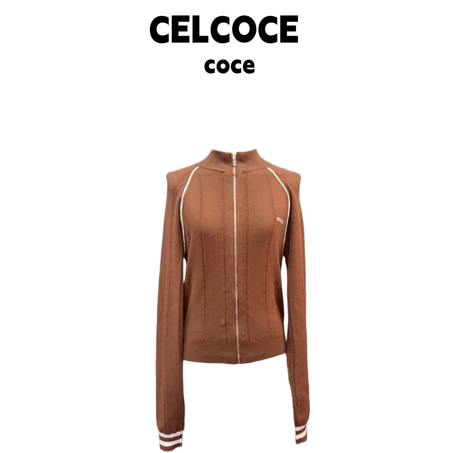 CELCOCE-A48针织T女小香风减龄领高端南油气质上衣女-预