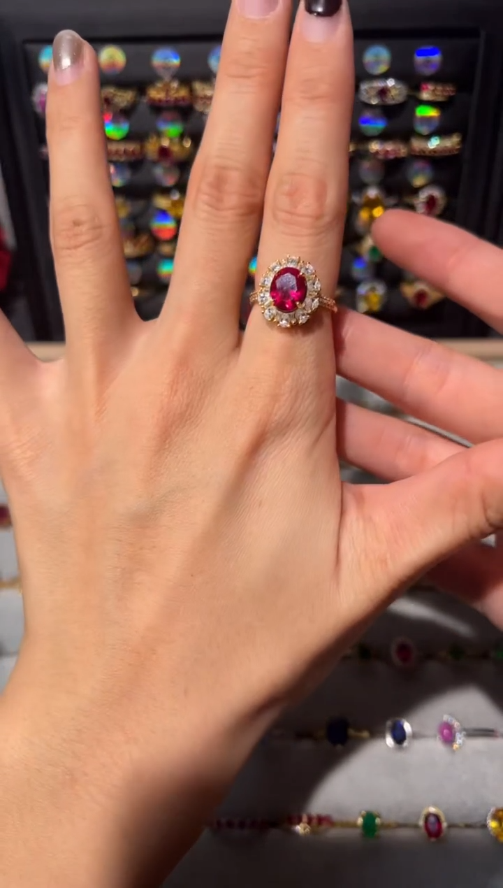 【闪购商品】红宝石戒指银S925镶嵌0000