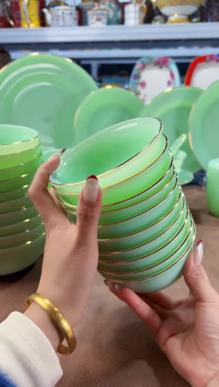 玉瓷4.5英寸饭碗10个