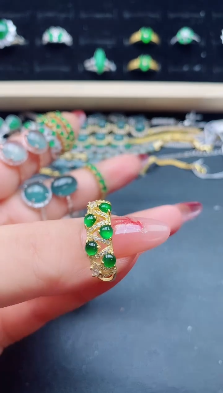 【闪购商品】翡翠戒指银S925镶嵌321321