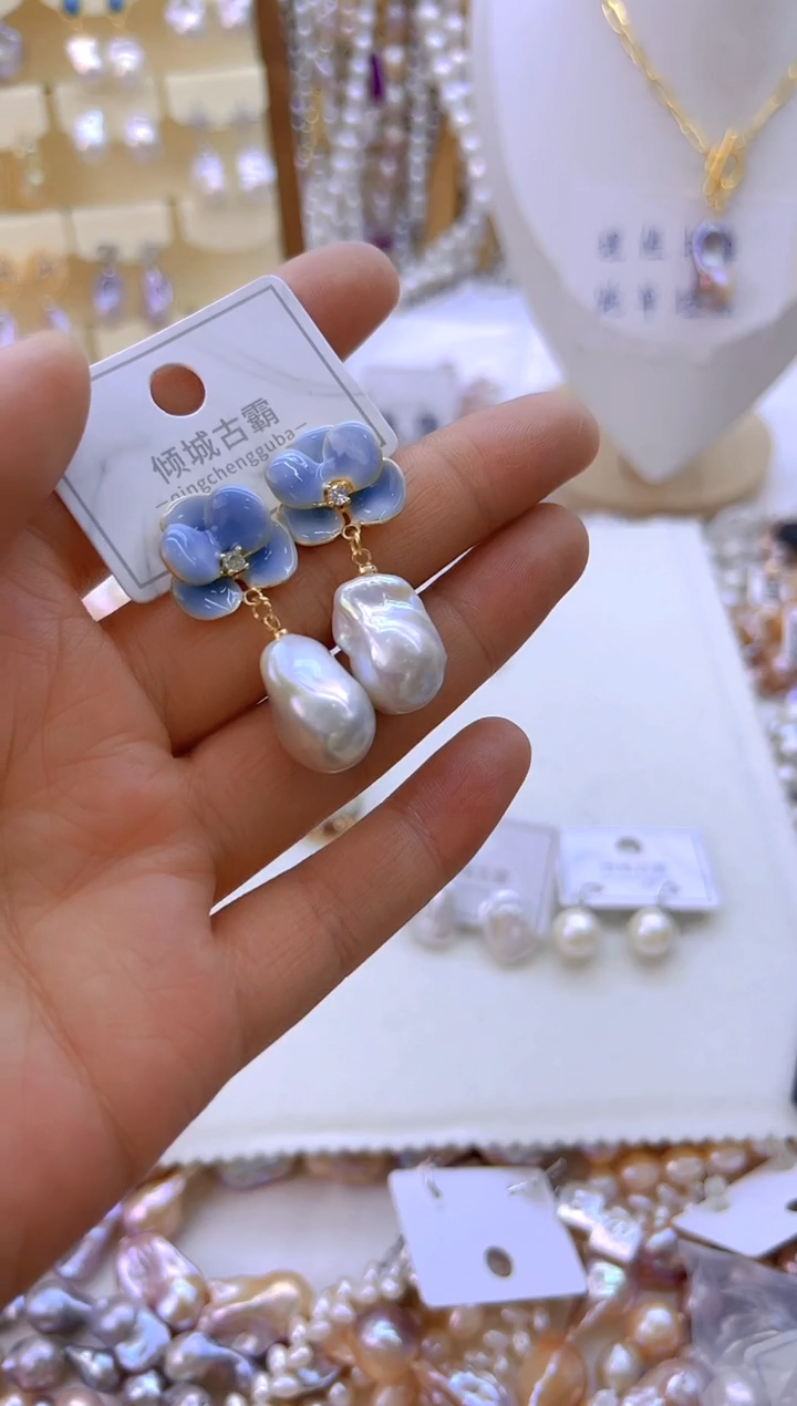 银S925镶嵌淡水珍珠项链100