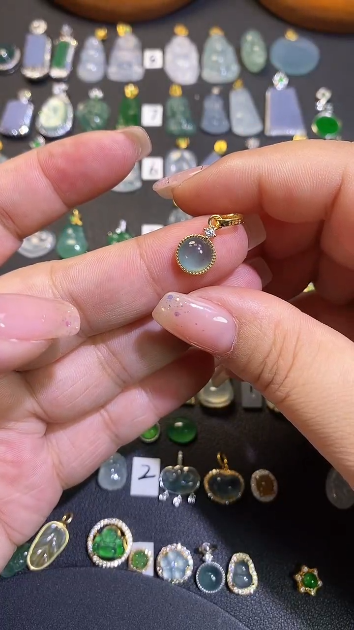 【闪购商品】翡翠银S925镶嵌吊坠(不含链)1