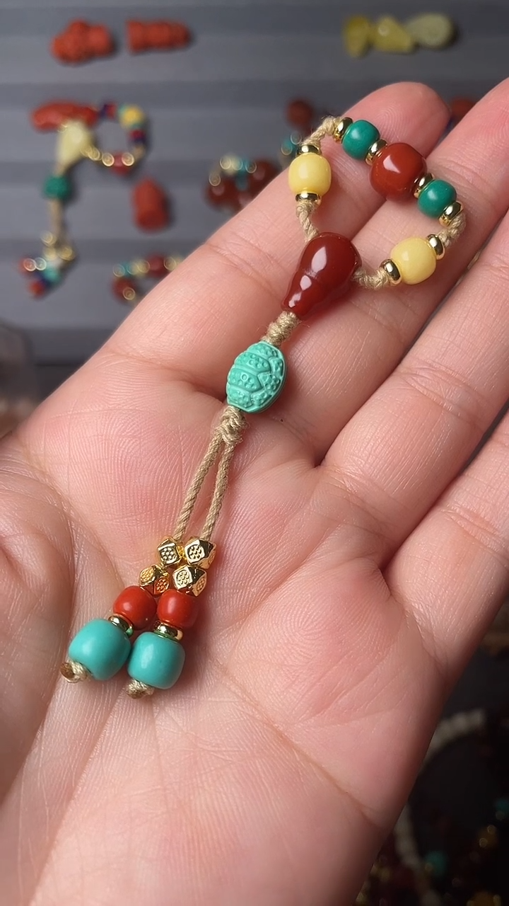 裸石蜜蜡未镶嵌3-6蜜蜡腰珠 龟背背云