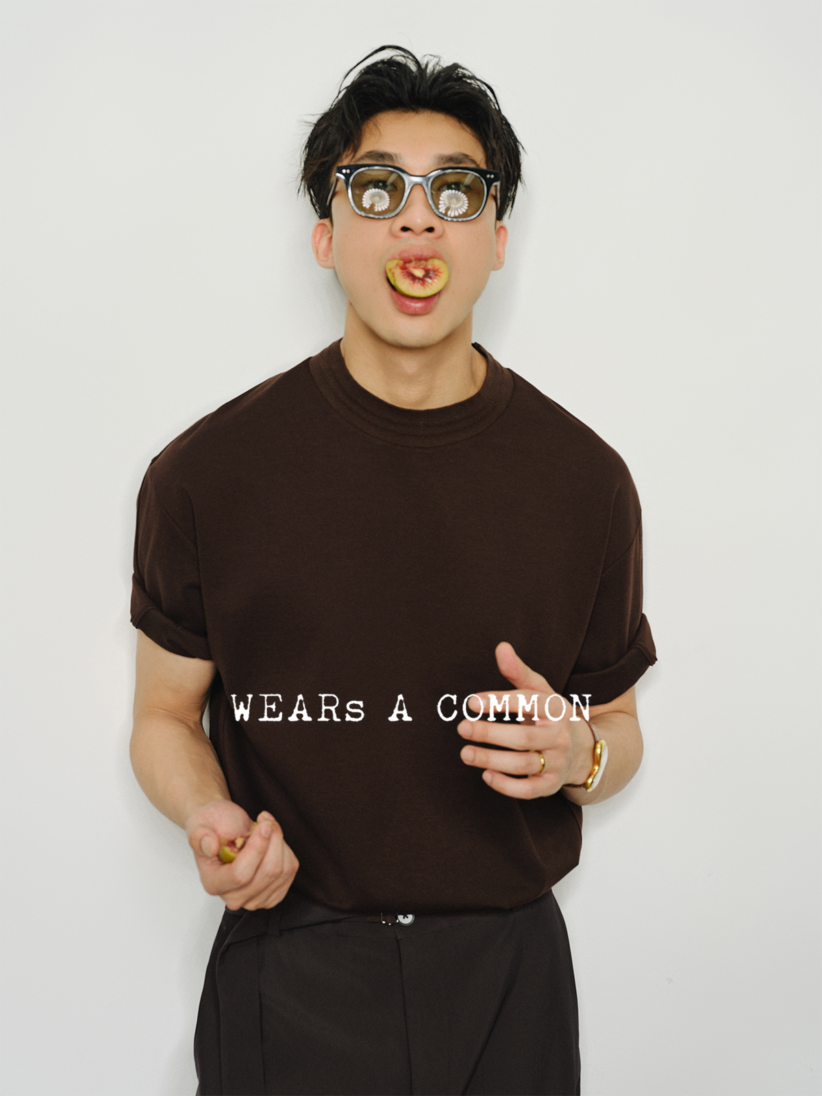 WAC 兰精天丝醋酸混纺提花领口针织短袖