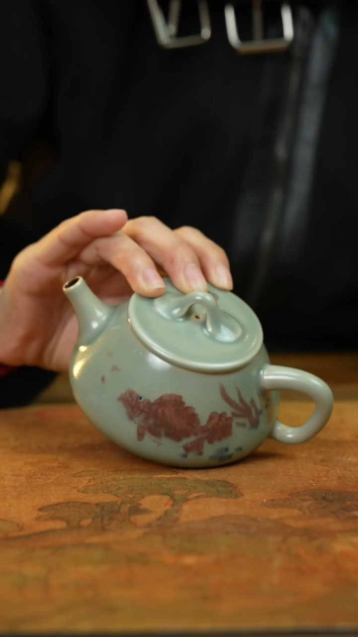 【闪购商品】手工石瓢釉里红景德镇上庄陶瓷