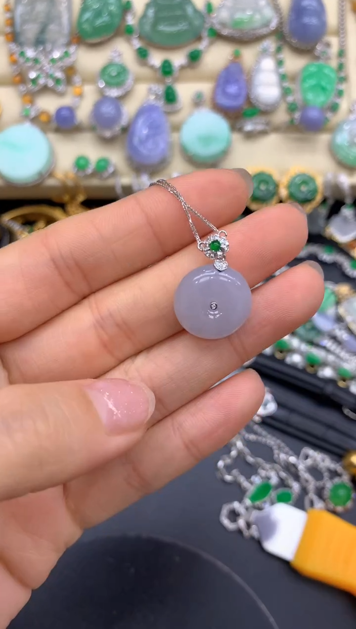 【闪购商品】翡翠颈饰18K金镶嵌307-中国好珍宝