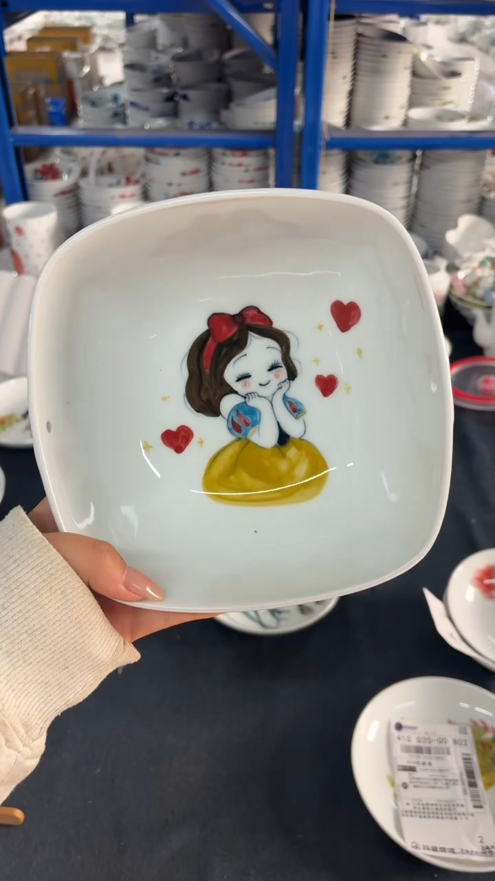 瓷片景德镇高温陶瓷食品级手绘釉中彩-水果篮